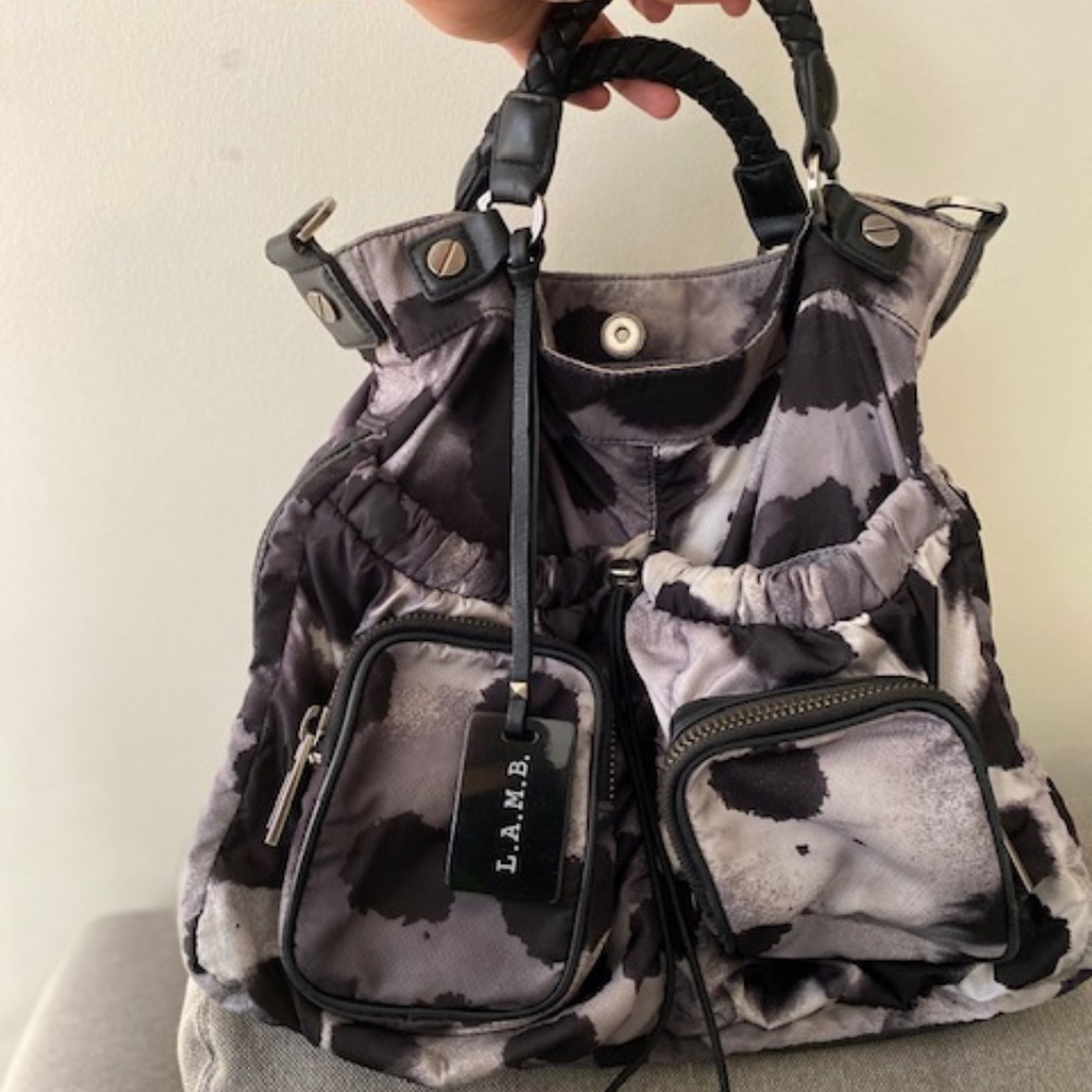 COPY - L.A.M.B. Gwen Stefani Black/Gray Camo Tote…